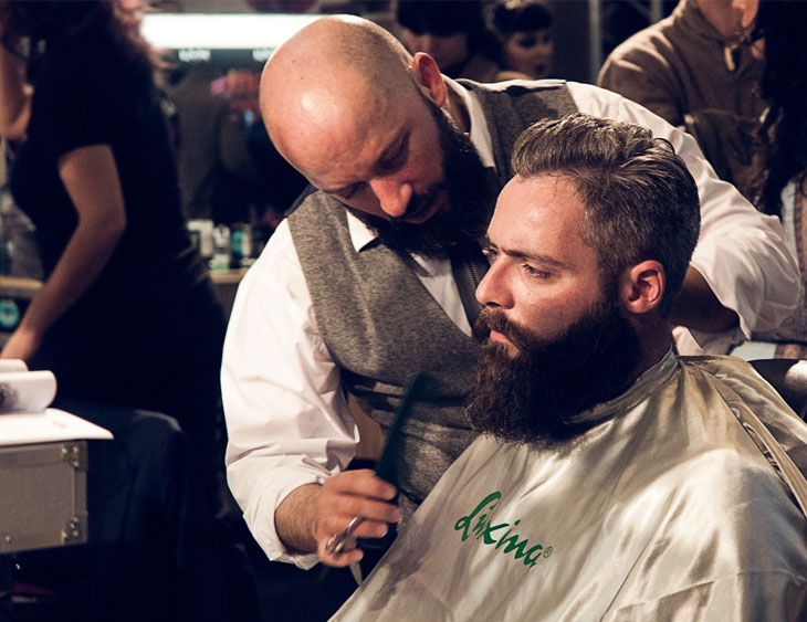 Barber Trimming Client Beard 3